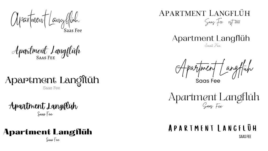 Logo design Switzerland Hospitality marketing Saas-Fee Wallis 