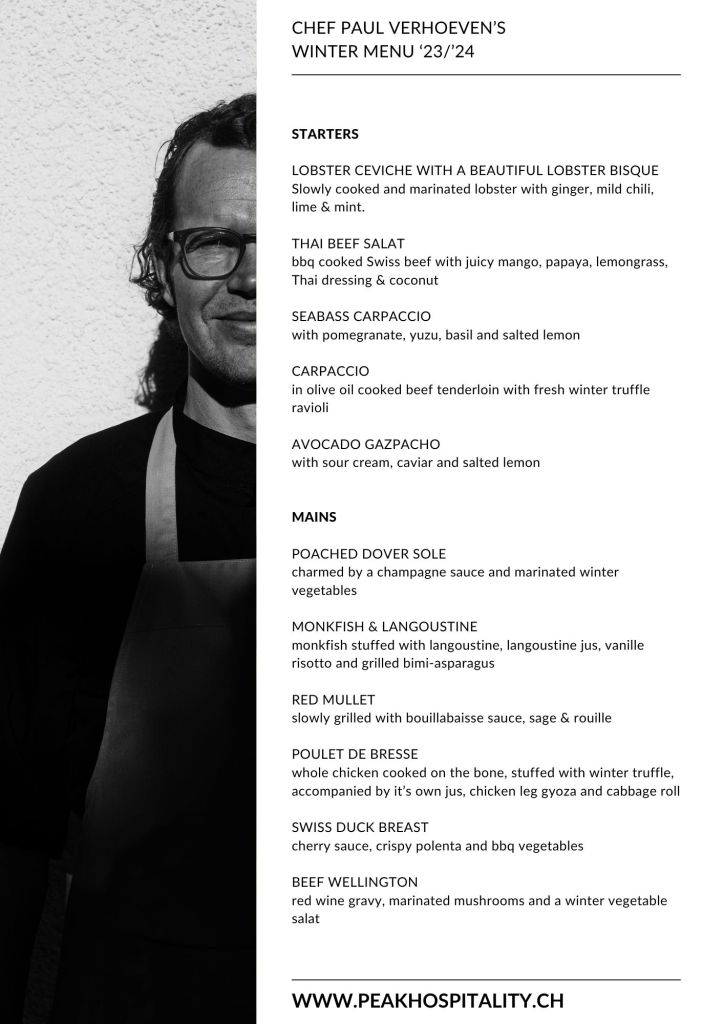 PRIVATE CHEF SWITZERLAND SAAS-FEE 